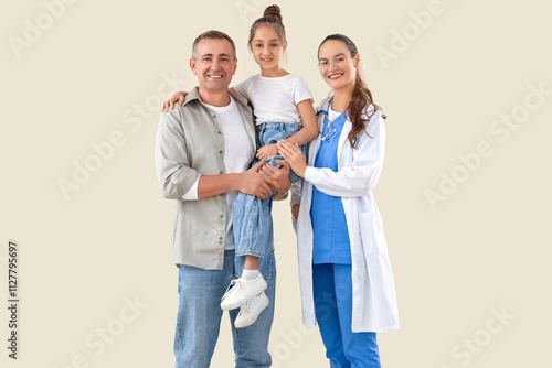 Female pediatrician and fat...