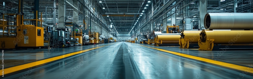 Advanced Industrial Machinery in a Modern Factory Advanced Industrial Machinery in a Modern Factory
