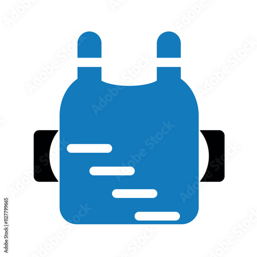 Bulletproof vest military icon.