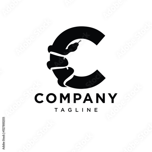  Letter C Snake Logo Icon Vector 