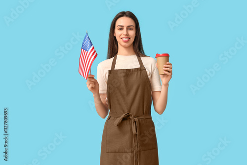 Young female barista with U...