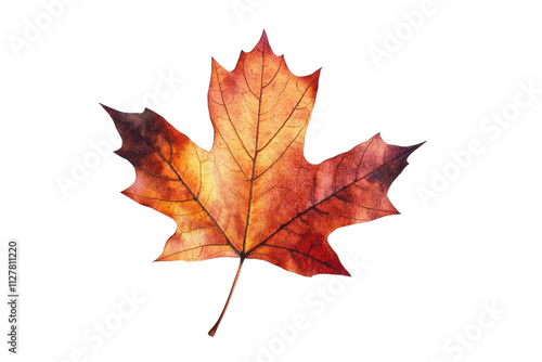 Maple autumn leaf PNG illustration with transparent background- perfect for seasonal designs- fall-themed projects- nature-inspired artworks- and decorative elements