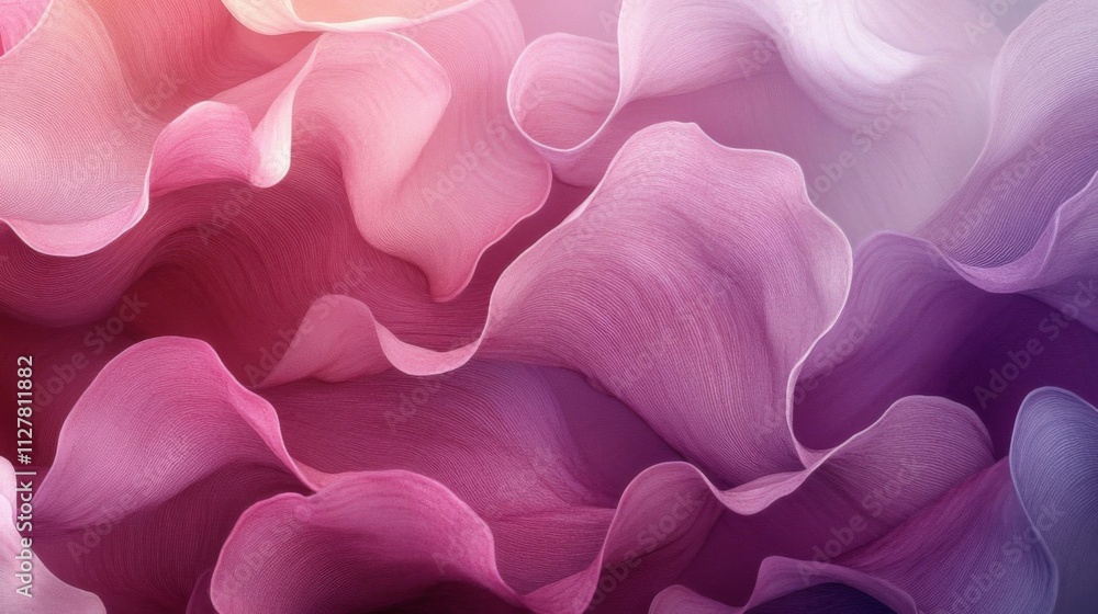 Fototapeta premium Abstract Pink and Purple Wavelike Fabric Texture