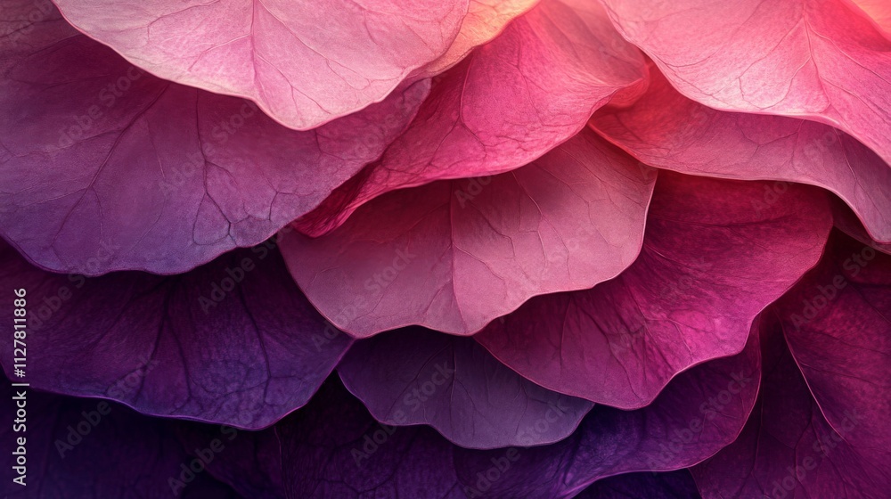 Obraz premium Layered Rose Petals in Shades of Pink and Purple