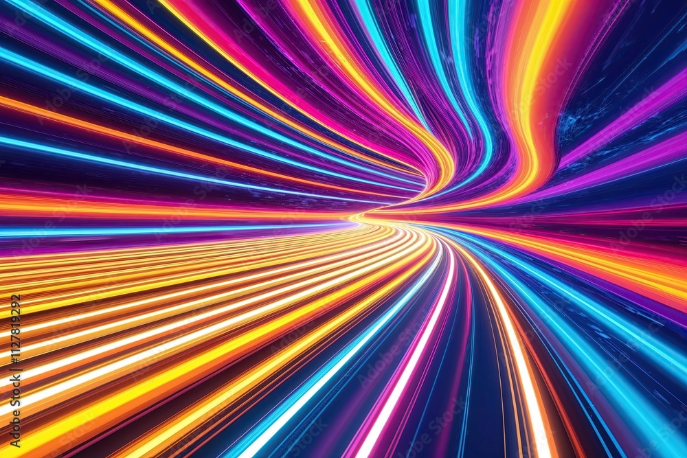 Eye-catching 3D Light Stream Wallpaper with Dynamic Vibrant Motion Effects Eye-catching 3D Light Stream Wallpaper with Dynamic Vibrant Motion Effects