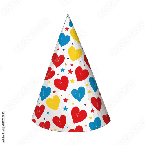 Wallpaper Mural colorful heart party hat Torontodigital.ca