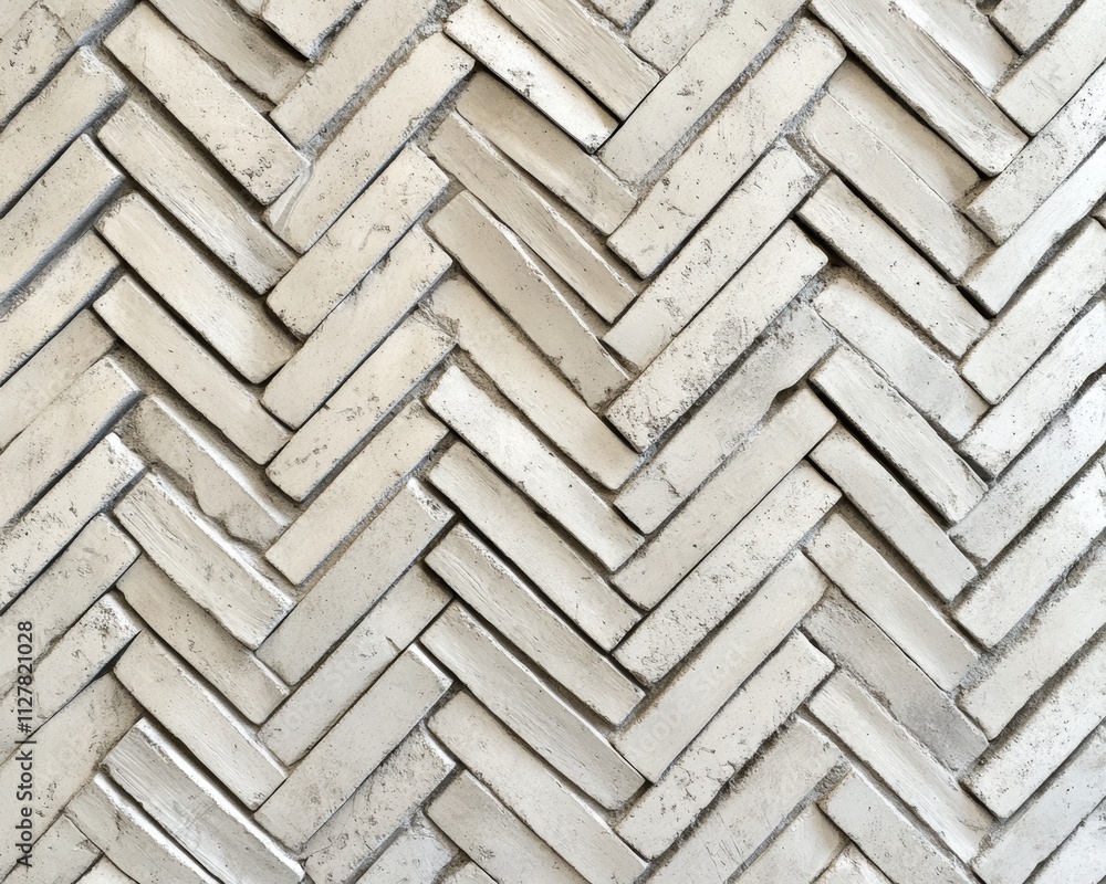 White Herringbone Brick Wall Texture White Herringbone Brick Wall Texture