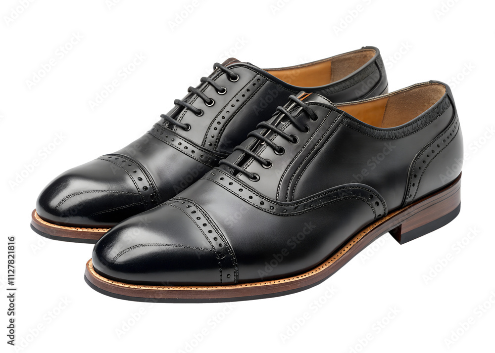 black leather shoes isolated on white background black leather shoes isolated on white background