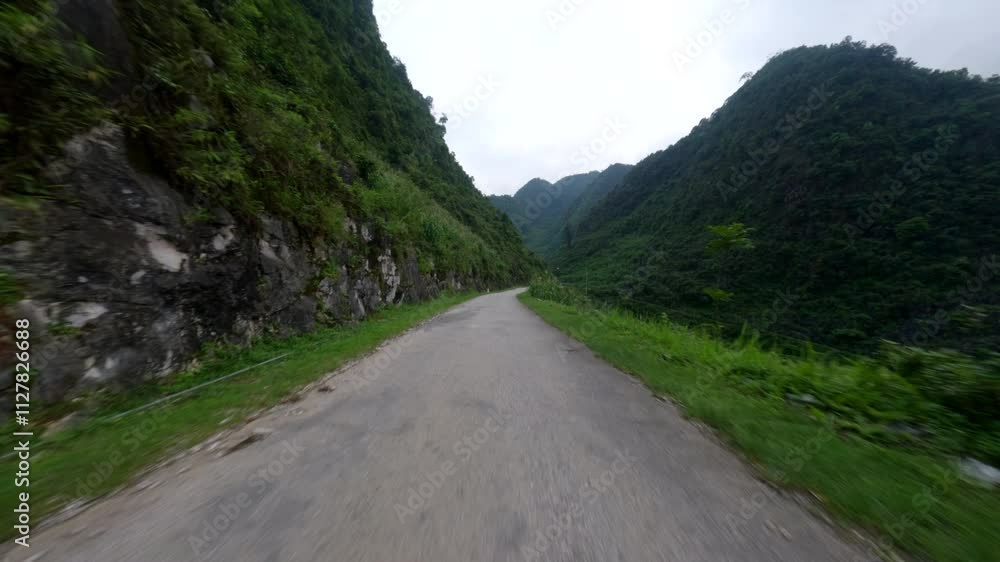 Driving By Scooter In Ha Giang Loop In Vietnam - POV Driving By Scooter In Ha Giang Loop In Vietnam - POV