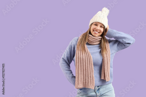 Young woman in winter cloth...