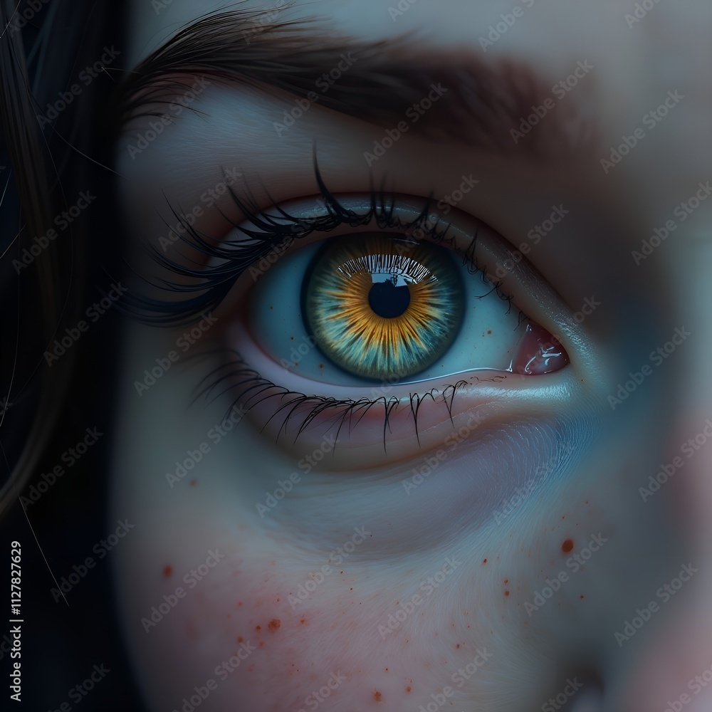 Fototapeta premium beautiful female eye enlarged