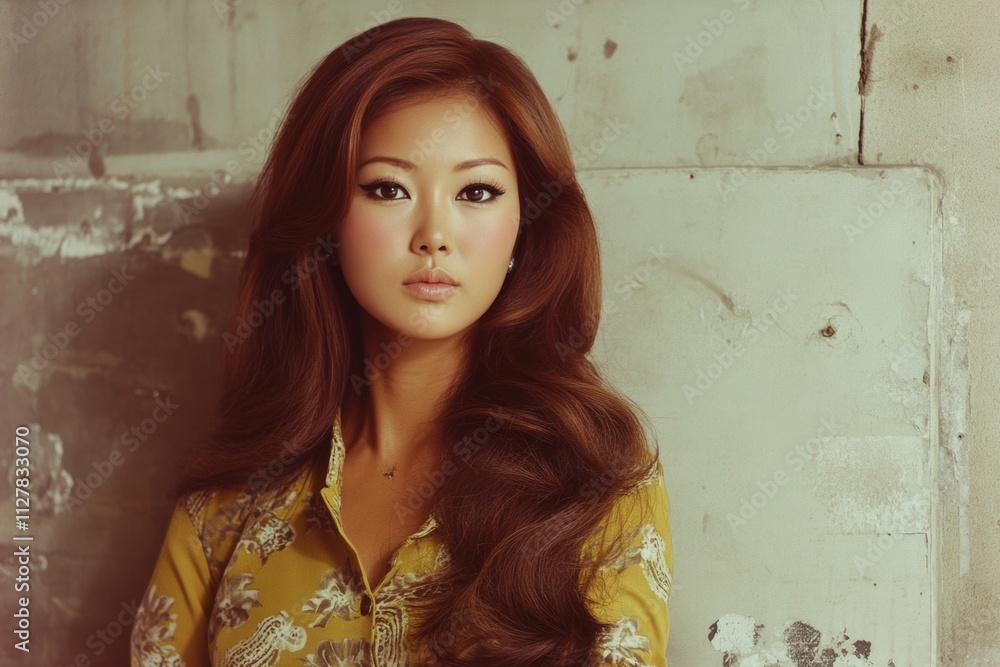 Stylish Young Woman with Long Brown Hair Stylish Young Woman with Long Brown Hair