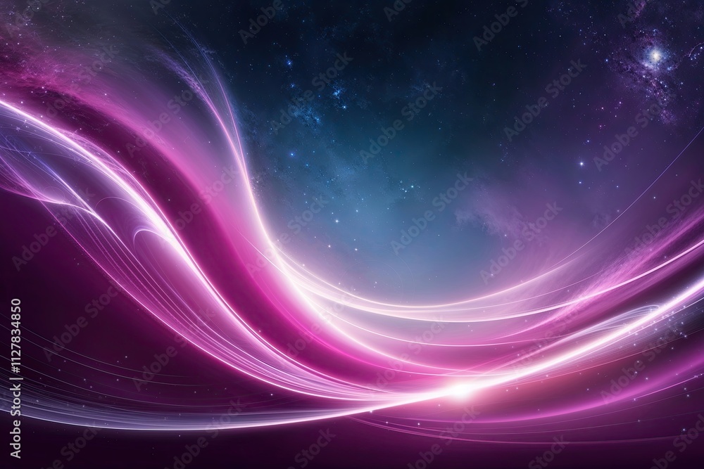 Serene Magenta Flow with Luminous Patterns in Celestial Background Serene Magenta Flow with Luminous Patterns in Celestial Background