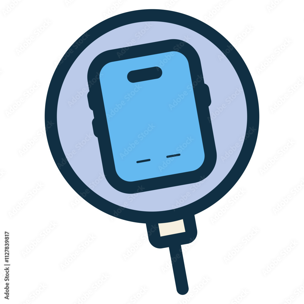 smartphone charging on wireless charger icon