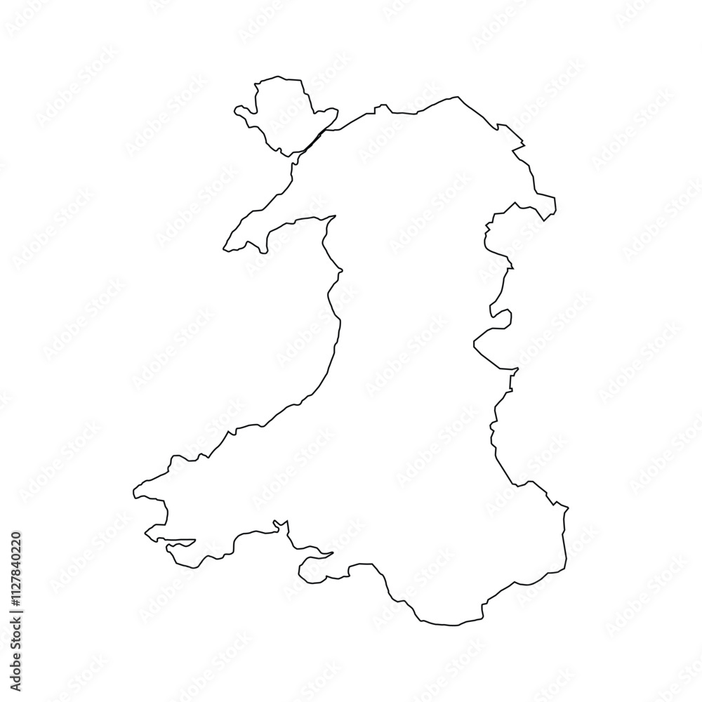 Obraz premium wales map icon