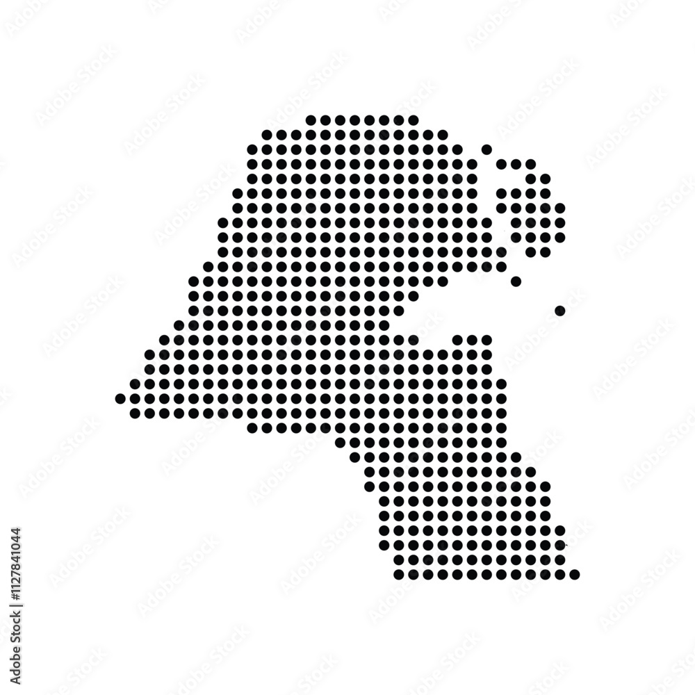 Obraz premium kuwait map icon