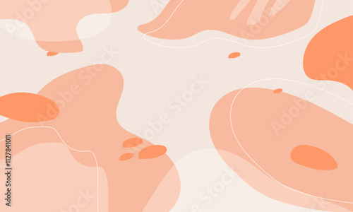 Hand drawn minimal background. Hand drawn abstract shape background