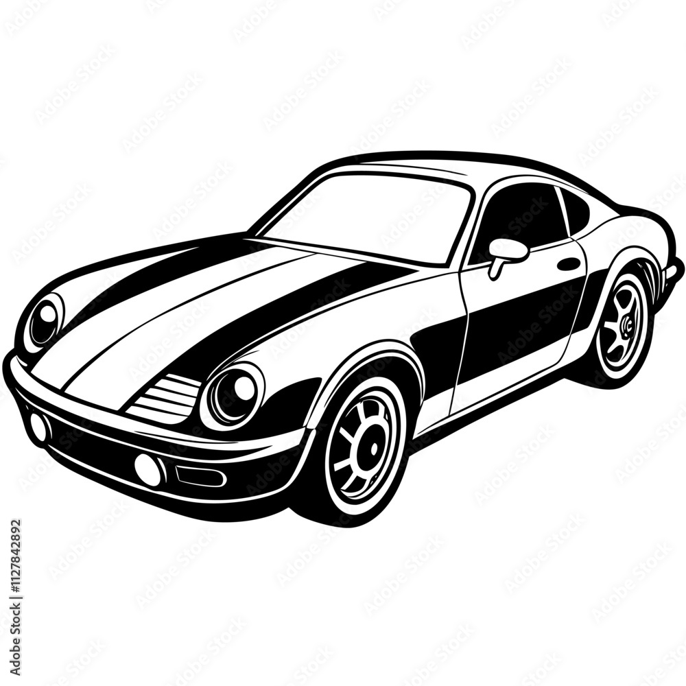 black and white car black and white car