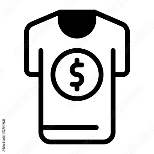 T Shirt glyph icon