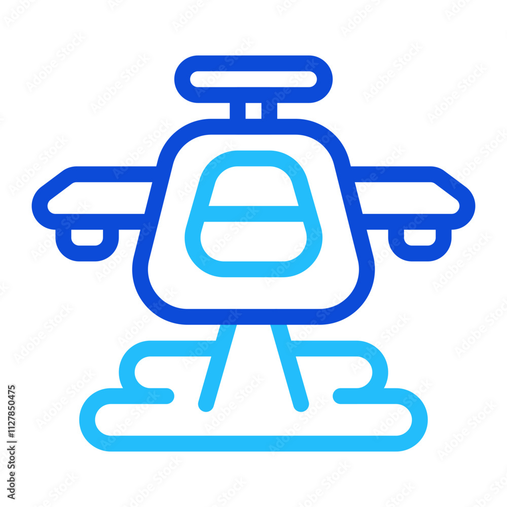 Obraz premium Fire Plane duoline icon