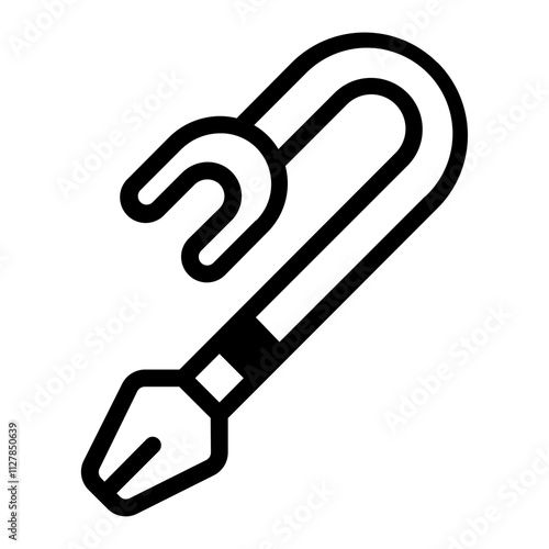 Crowbar glyph icon