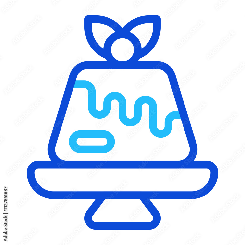 Obraz premium Pudding duoline icon