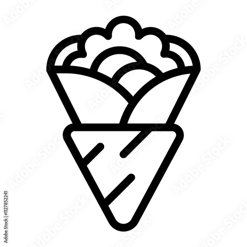 Crepe Food line icon