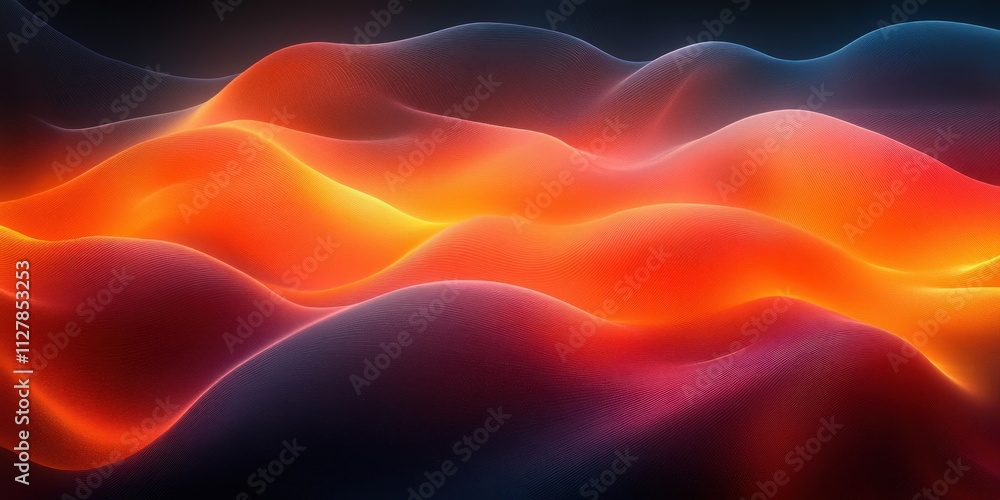 Obraz premium Abstract Gradient Background with Deep Black and Vibrant Orange Soft Light Effect