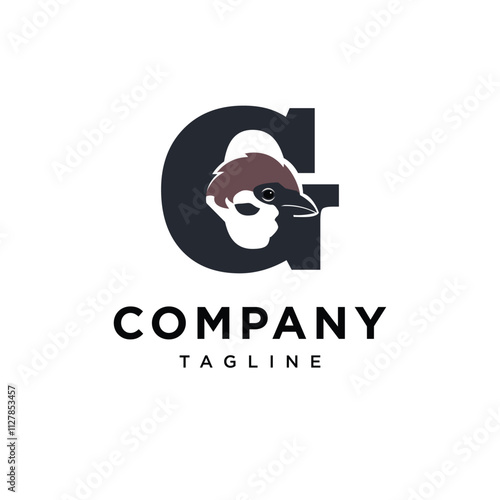 Letter G Sparrow Bird Logo Icon Vector
