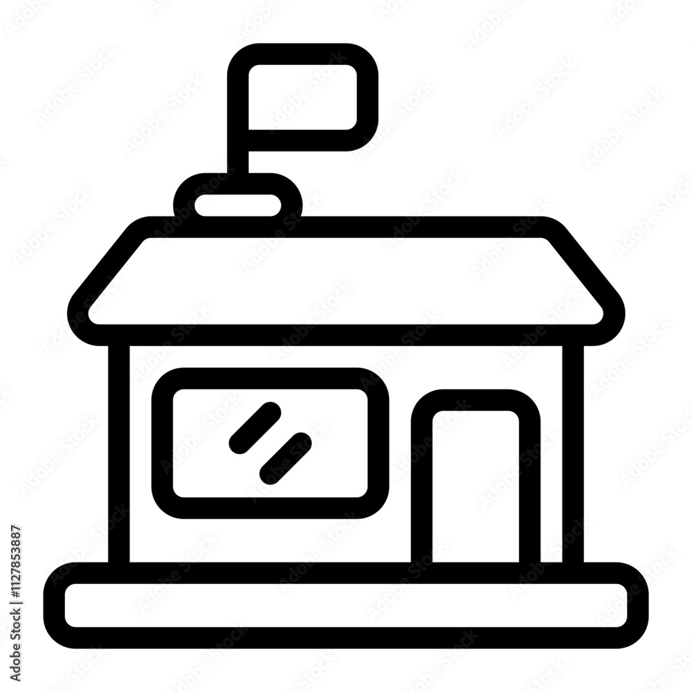 Flag Office line icon Flag Office line icon