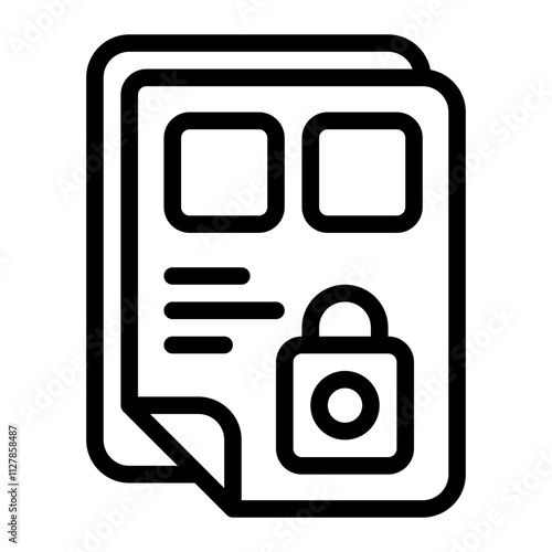 Confidentiality line icon