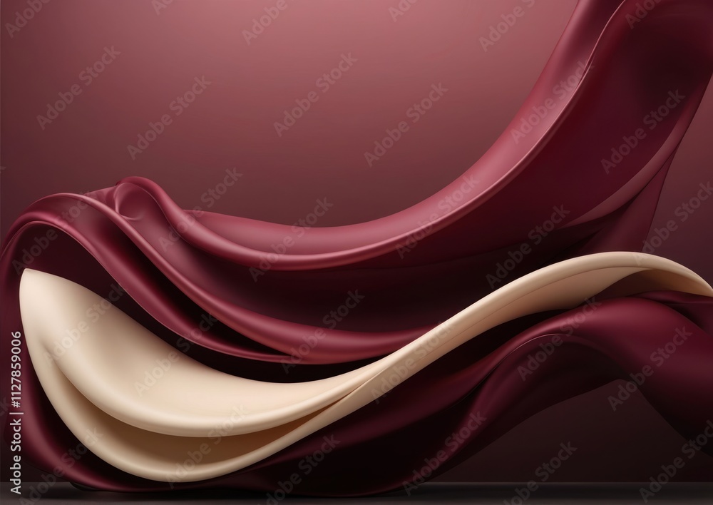 Dark Red and Beige corporate design wave. Abstract technology vector background with smooth motion. Maroon and buttercream color Dark Red and Beige corporate design wave. Abstract technology vector background with smooth motion. Maroon and buttercream color