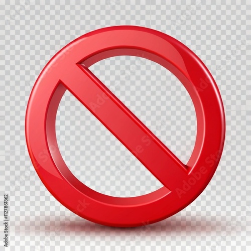 3d render of a forbidden sign not allowed
