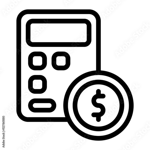 Calculator line icon