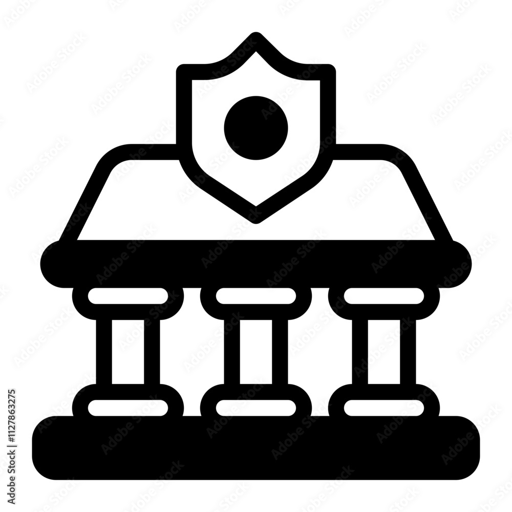 Bank glyph icon Bank glyph icon