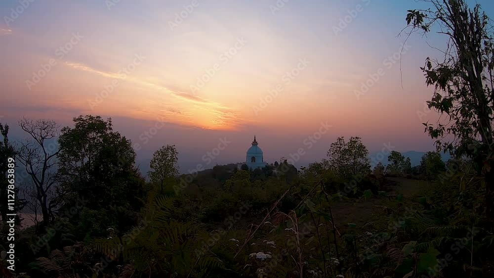 Landscape view of Sunrise over the Mountain in Nepal. Landscape view of Sunrise over the Mountain in Nepal.