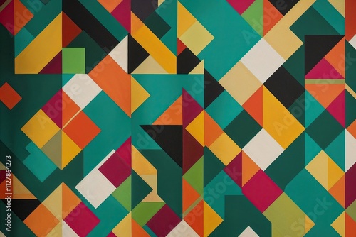 Wallpaper Mural Colorful Vibrant Geometric Backdrop Design Torontodigital.ca