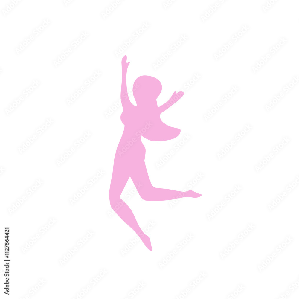 Illustration silhouettes party dance colorful Illustration silhouettes party dance colorful
