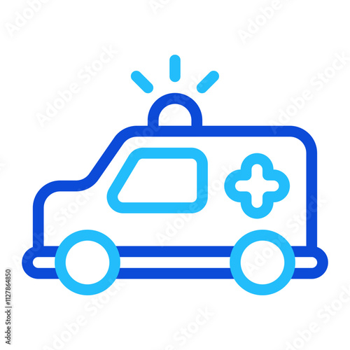 Ambulance duoline icon