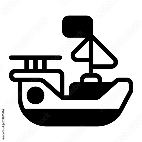 Caravel glyph icon