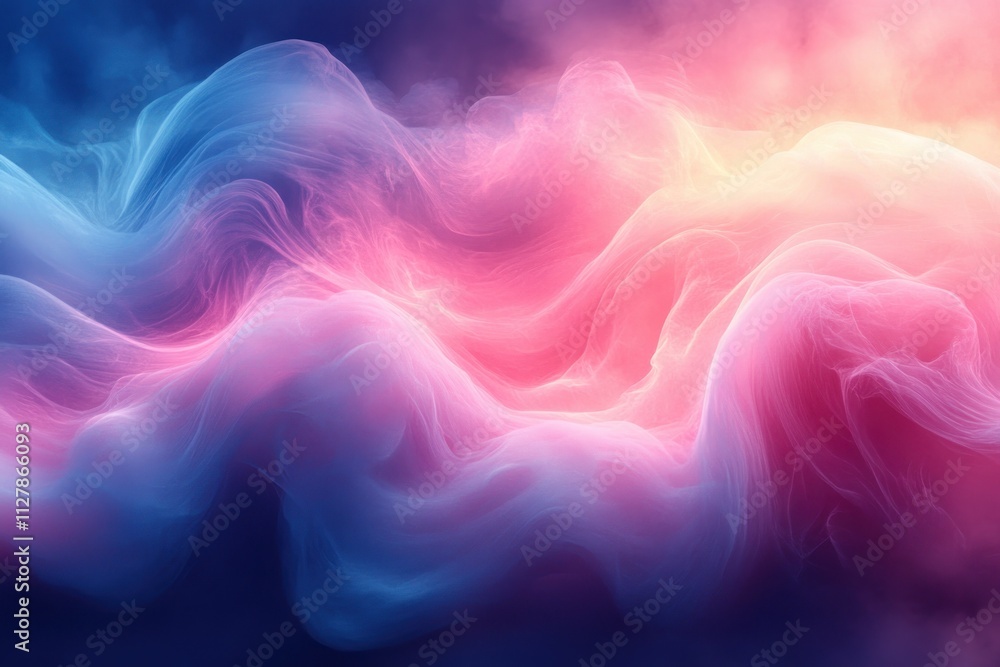 Fototapeta premium Prism Light Overlay Flare Glossy Background Texture Smooth Gradient Blue Pink Fantasy