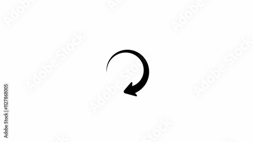 circle undo icon, arrow down, arrow down, undo icon, Arrow Pointer Icon.