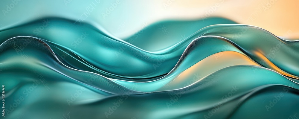 Fluid Abstract Wavy Glass Design Background Fluid Abstract Wavy Glass Design Background