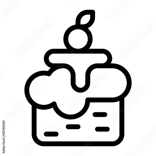 Cake line icon