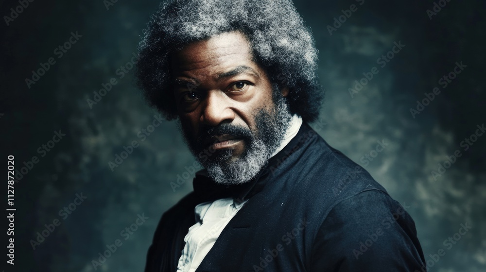 Serious older man, graying hair, dark coat. Serious older man, graying hair, dark coat.