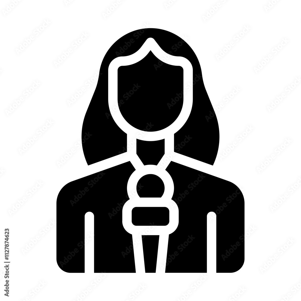 Obraz premium Journalist solid icon