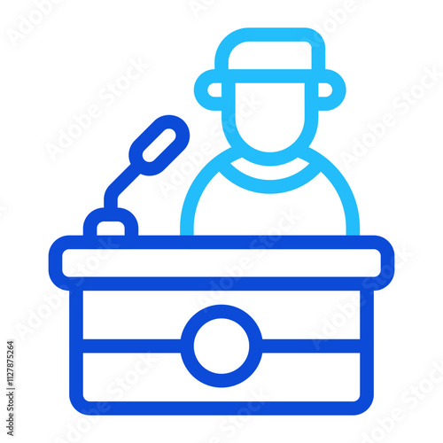 News Anchor duoline icon