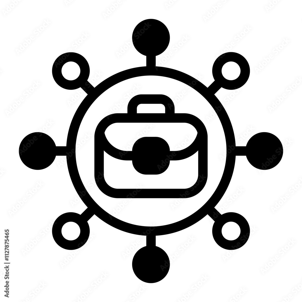 Briefcase glyph icon Briefcase glyph icon