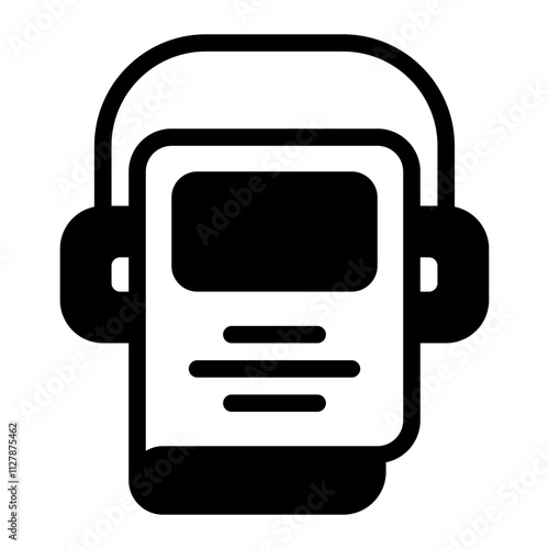 Audiobook glyph icon