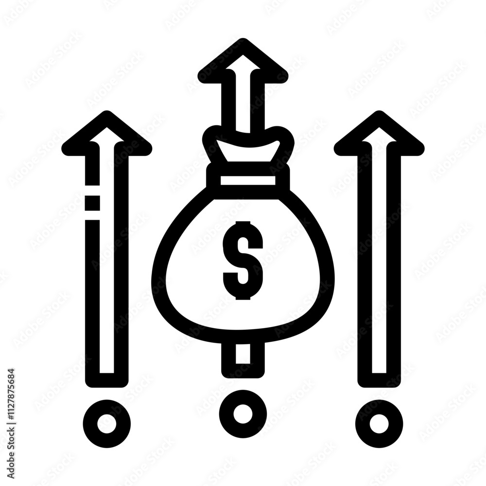 revenue Line Icon revenue Line Icon